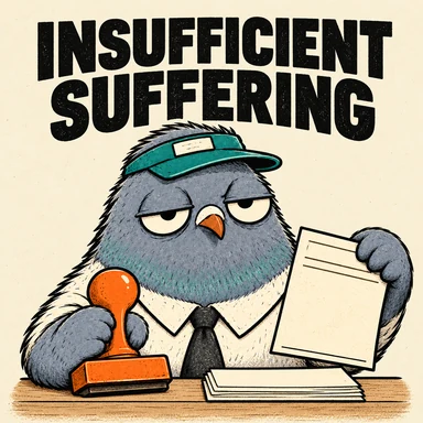 Small Problem Bureau pigeon: Insufficient suffering